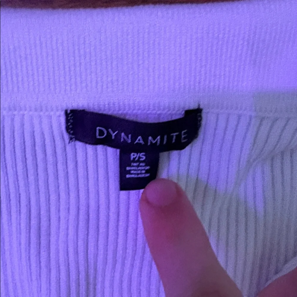 Dynamite White Ribbed Button-Up Top - Picture 2 of 2